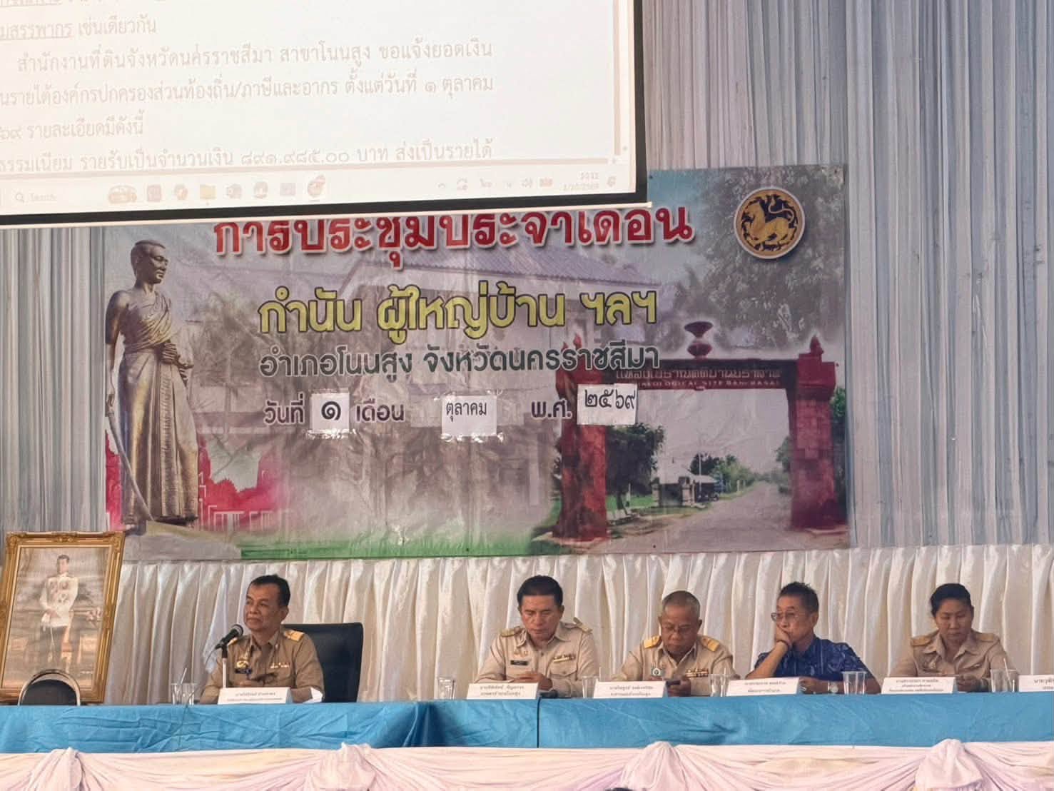 สพอ.โนนสูง ร่วมประชุมกำนัน ผู้ใหญ่บ้าน ประจำเดือนตุลาคม 2569
